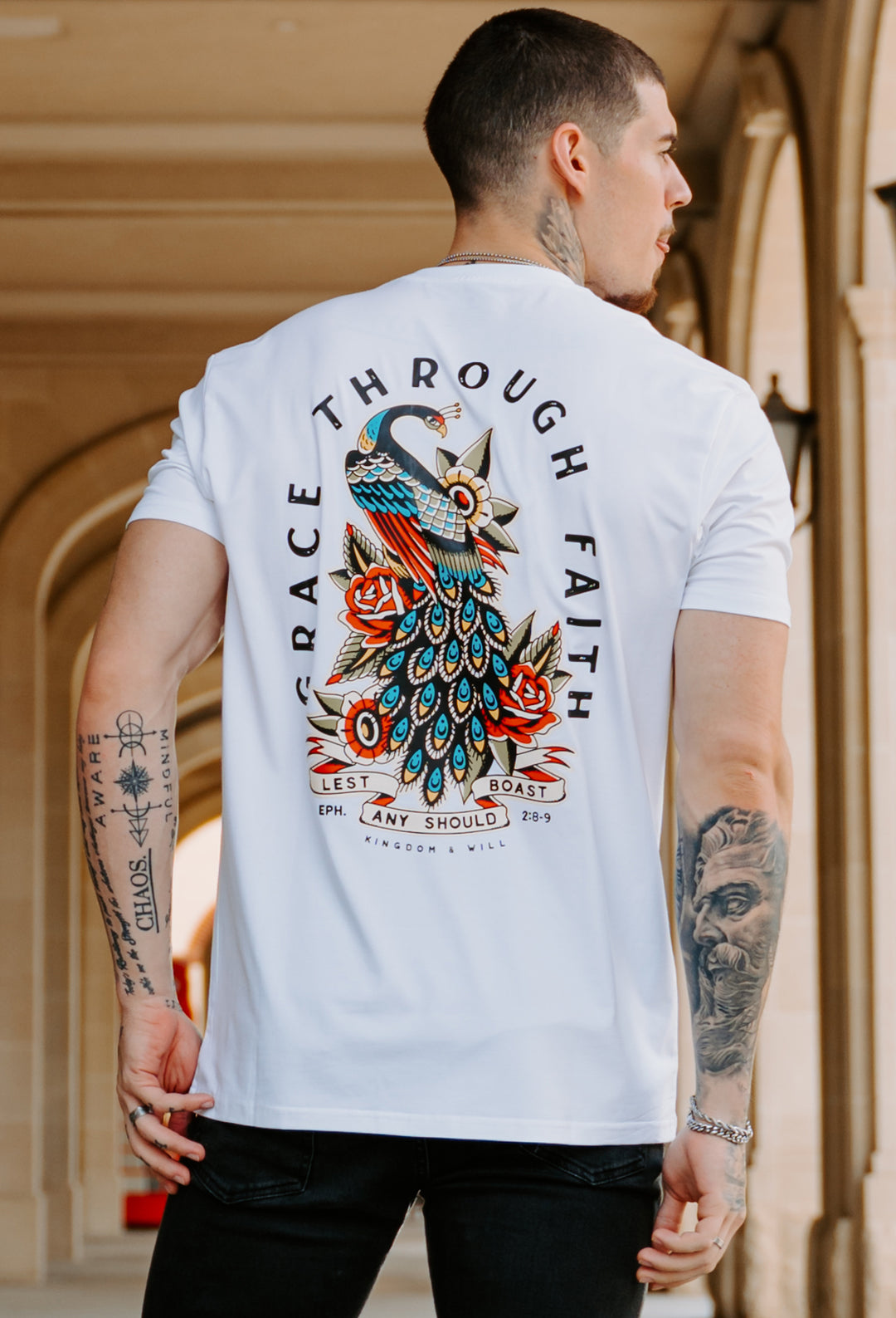 Peacock T-Shirt (White)