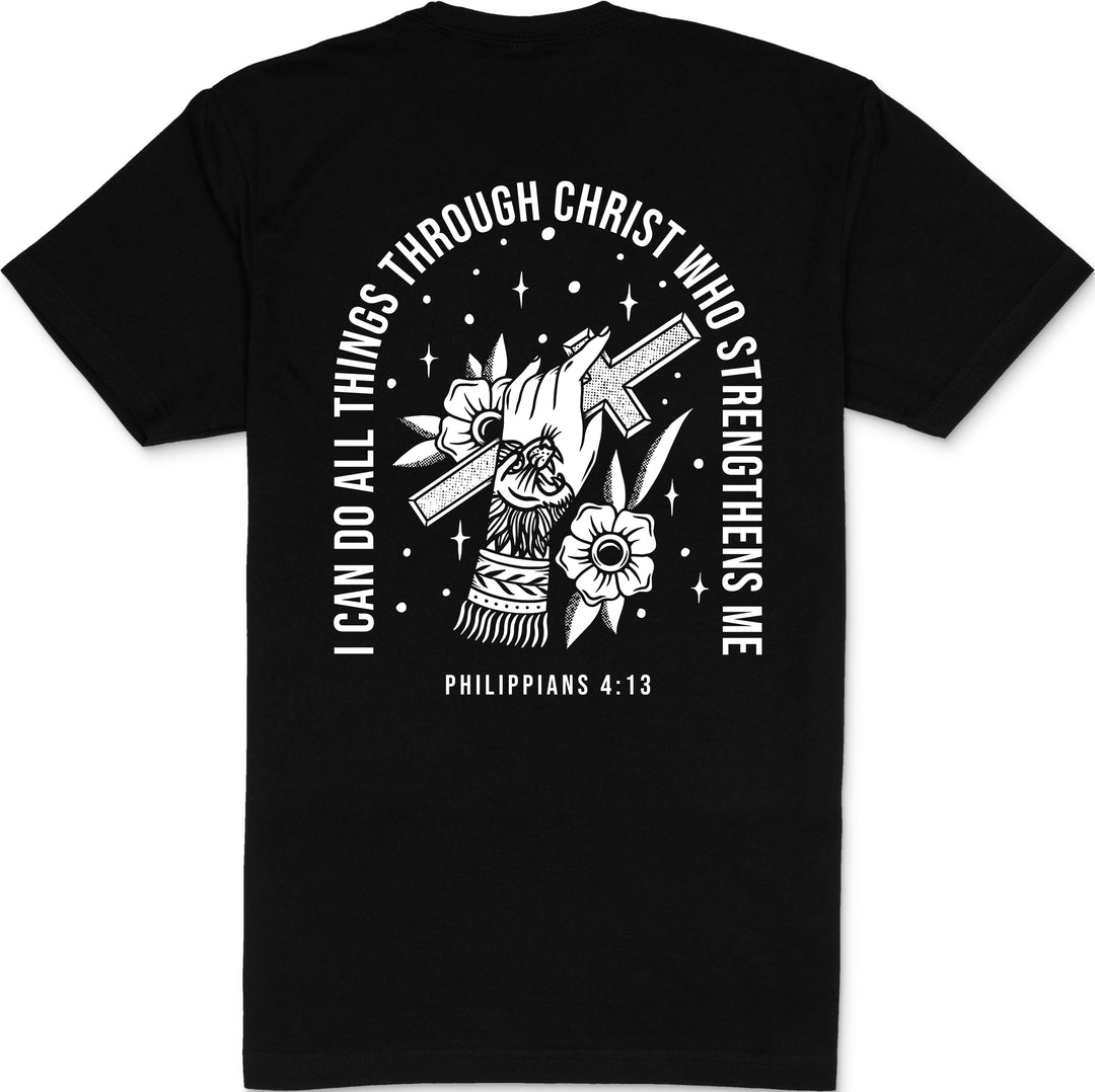 Philippians 4:13 T-Shirt (Black & White) B-Stock