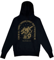 Philippians 4:13 Elevated Hoodie (Black & Gold)