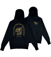 Philippians 4:13 Elevated Hoodie (Black & Gold)