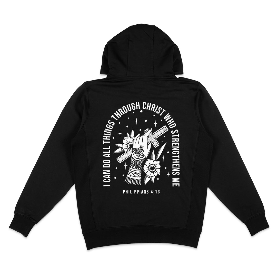 Philippians 4:13 Hoodie (Black & White)