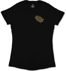 Philippians 4:13 Ladies' T-Shirt (Black & Gold)