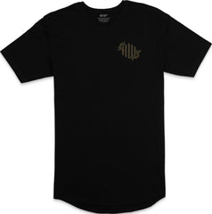 Philippians 4:13 Long Body T-Shirt (Black & Gold)