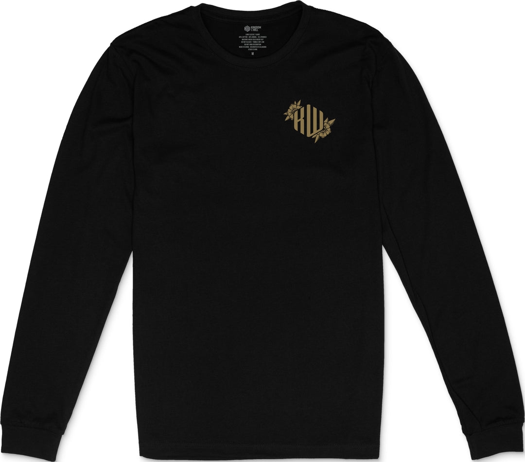 Philippians 4:13 Long Sleeve T-Shirt (Black & Gold) B-Stock