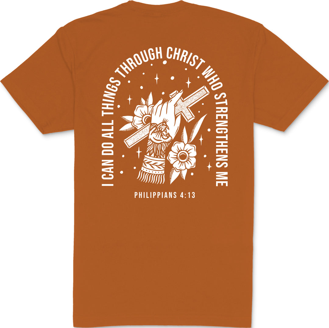 Philippians 4:13 T-Shirt (Harvest & White)