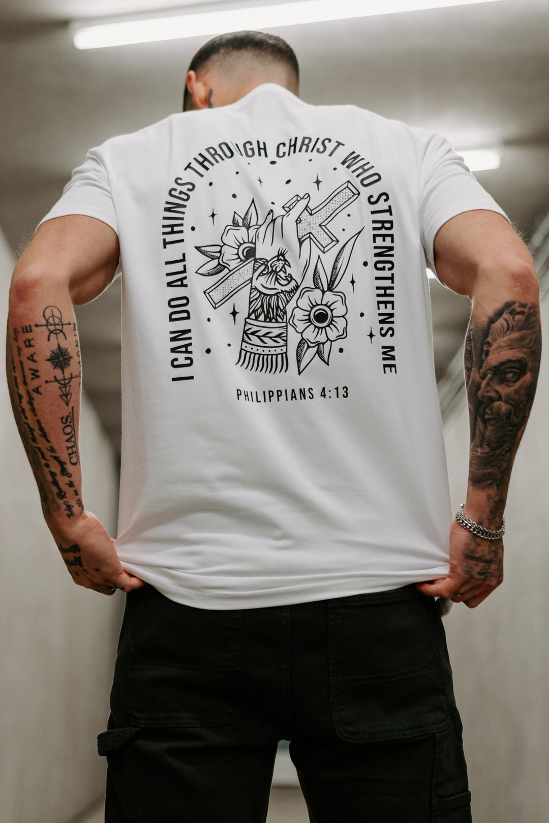 Philippians 4:13 T-Shirt (White & Black)