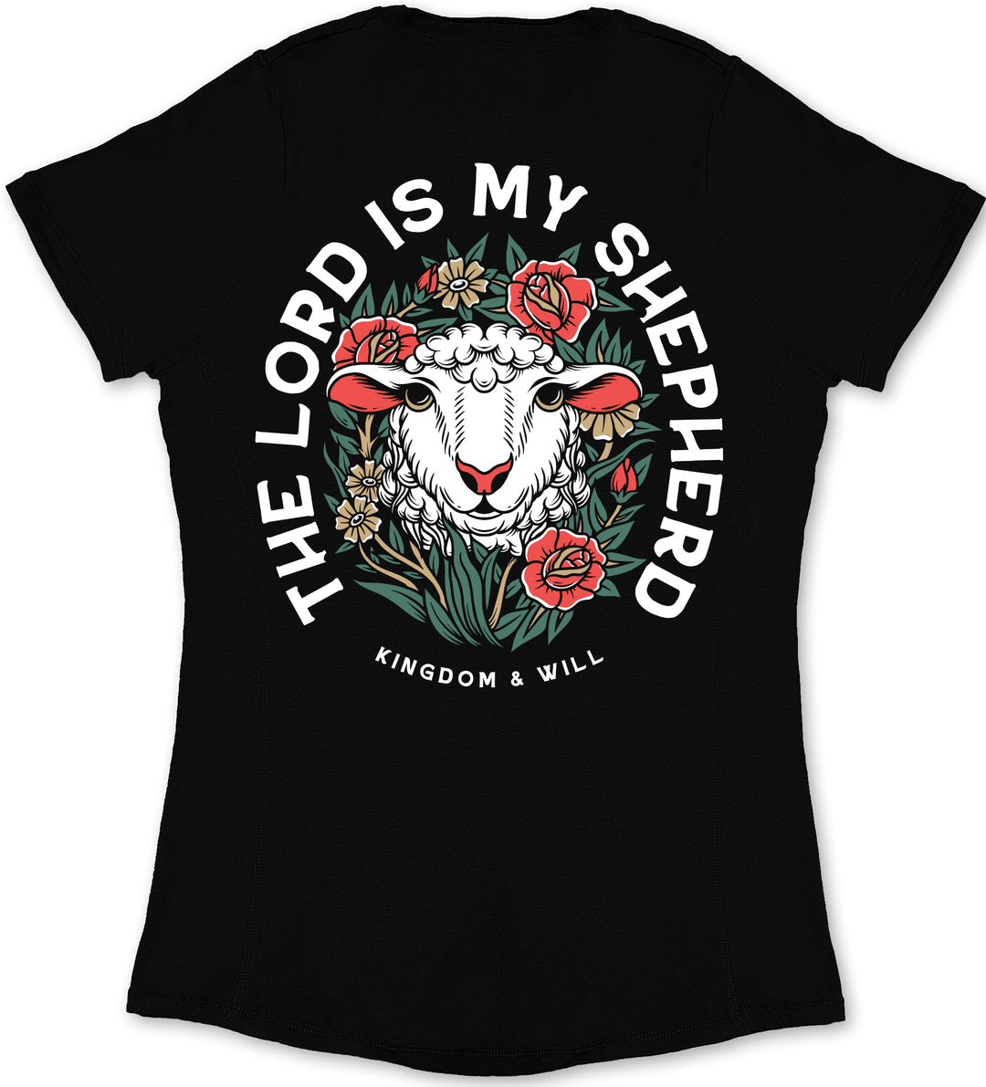 Psalm 23 Ladies' T-Shirt (Black)