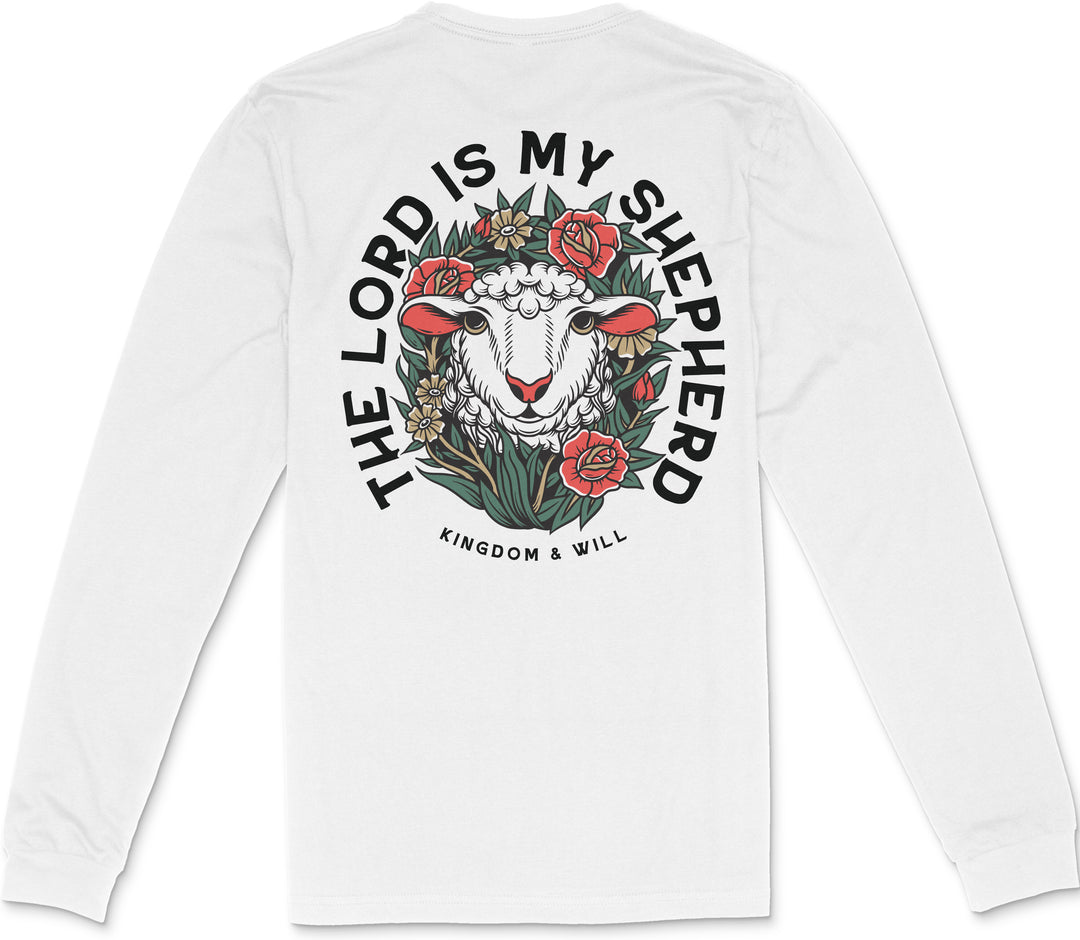 Psalm 23 Long Sleeve T-Shirt (White)