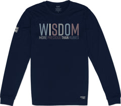 Wisdom Long Sleeve T-Shirt (Navy & Multi-Grain)