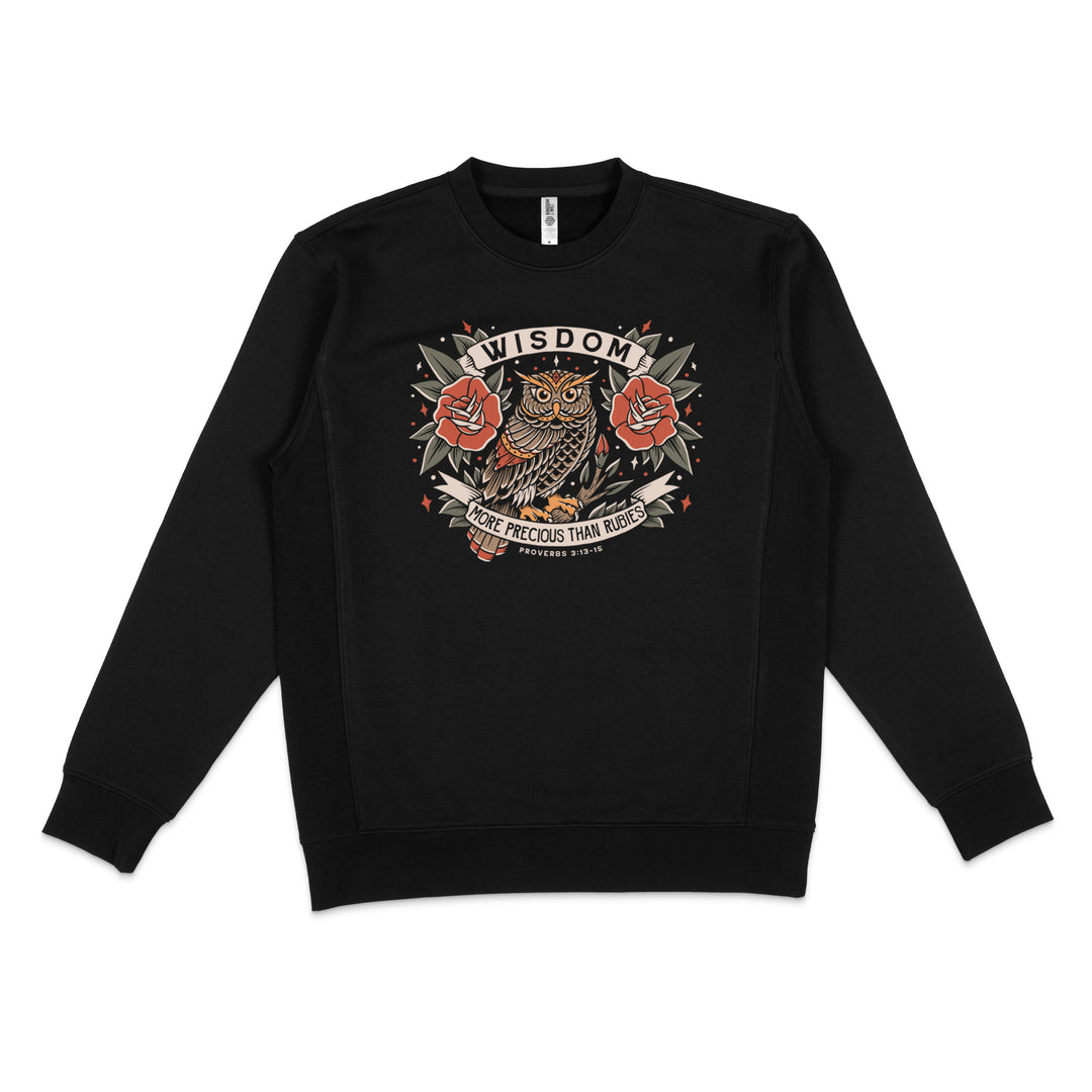 Wisdom Owl Sweatshirt (Black)