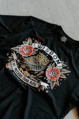 Wisdom Owl T-Shirt (Black)