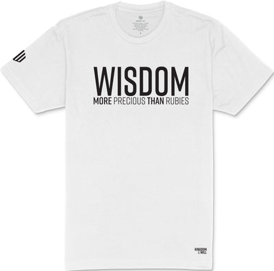Wisdom T-Shirt (White & Black) - Kingdom & Will