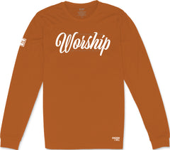 Worship Long Sleeve T-Shirt (Harvest & White)