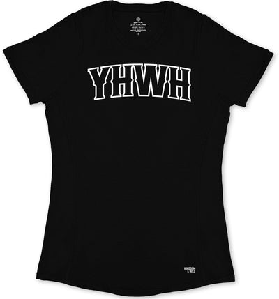 YHWH Ladies' T-Shirt (Black & White) - Kingdom & Will