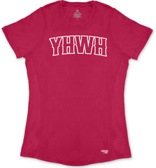 YHWH Ladies' T-Shirt (Magenta & White)