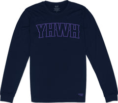 YHWH Long Sleeve T-Shirt (Navy & Wildberry)