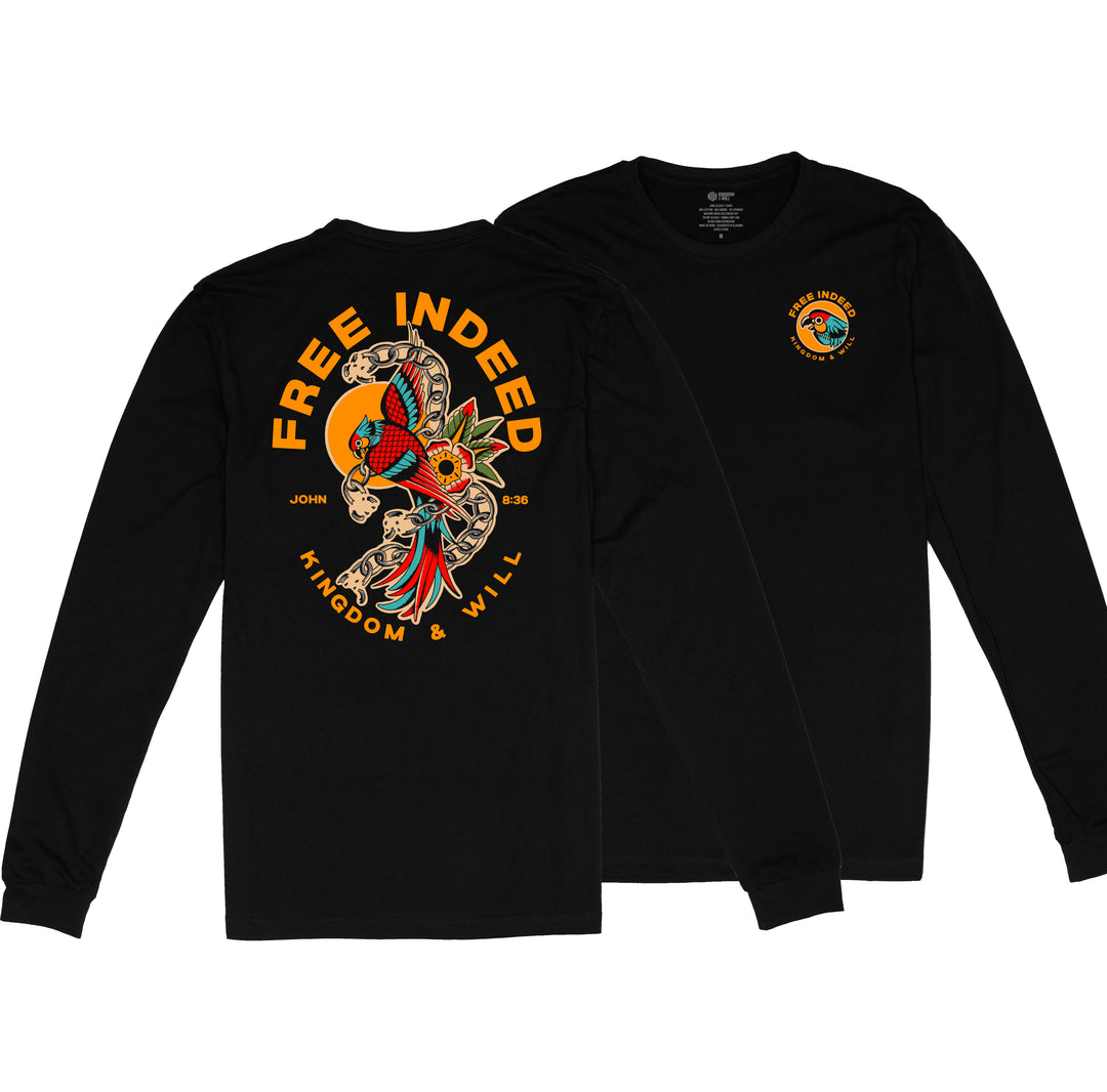 Free Indeed Long Sleeve T-Shirt (Black)