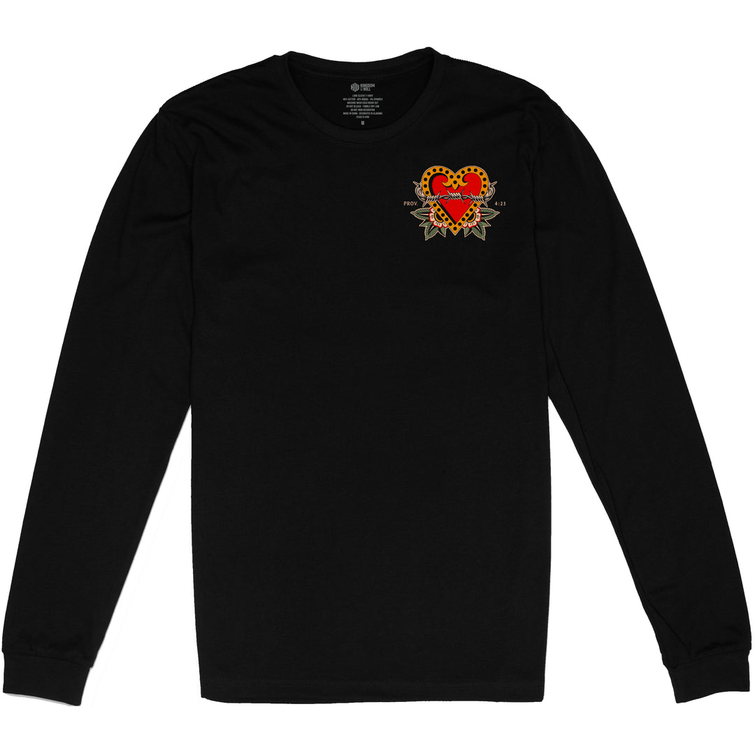 Guard Your Heart Long Sleeve T-Shirt (Black)