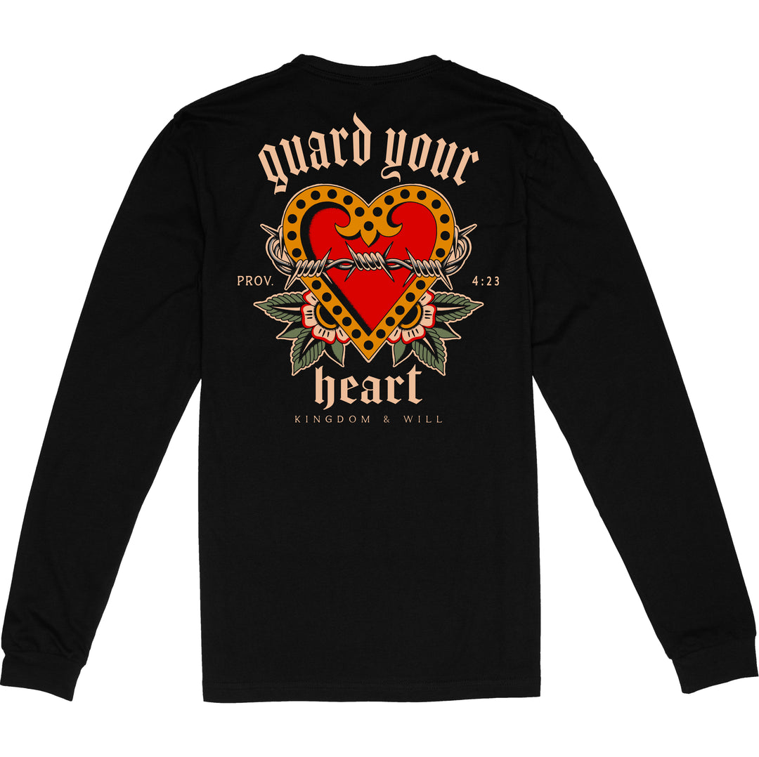 Guard Your Heart Long Sleeve T-Shirt (Black)