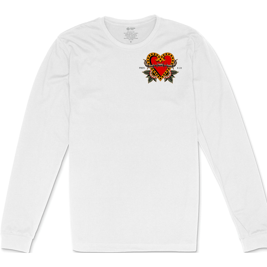 Guard Your Heart Long Sleeve T-Shirt (White)