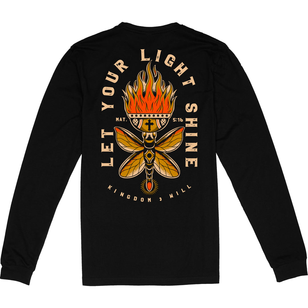 Let Your Light Shine Long Sleeve T-Shirt (Black)