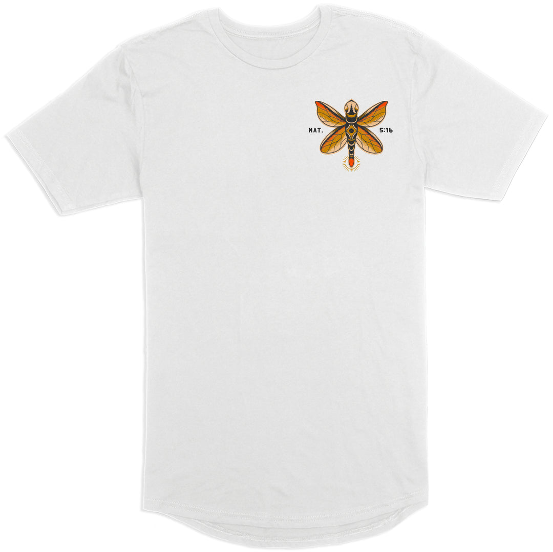 Let Your Light Shine Long Body T-Shirt (White)