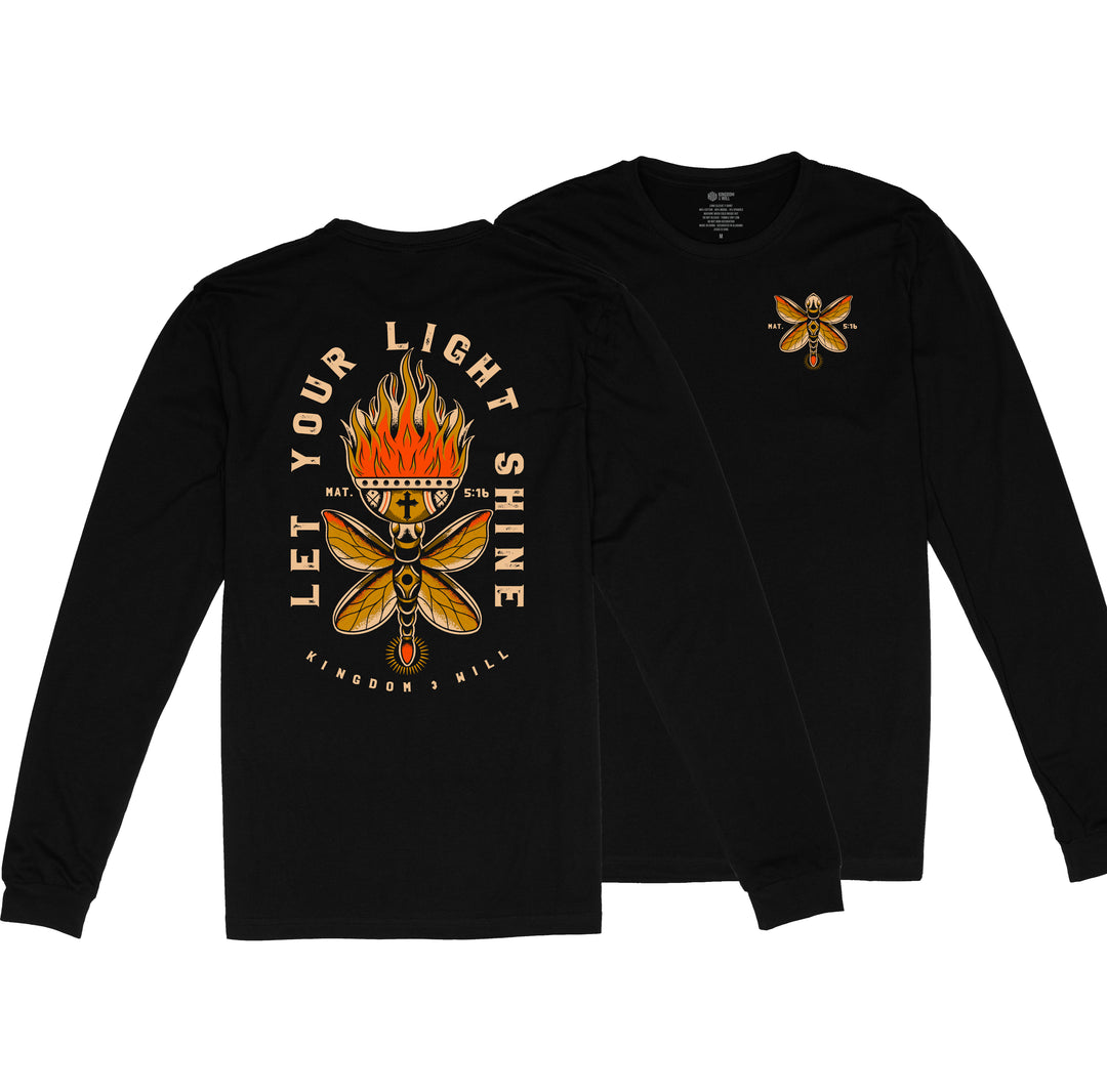 Let Your Light Shine Long Sleeve T-Shirt (Black)