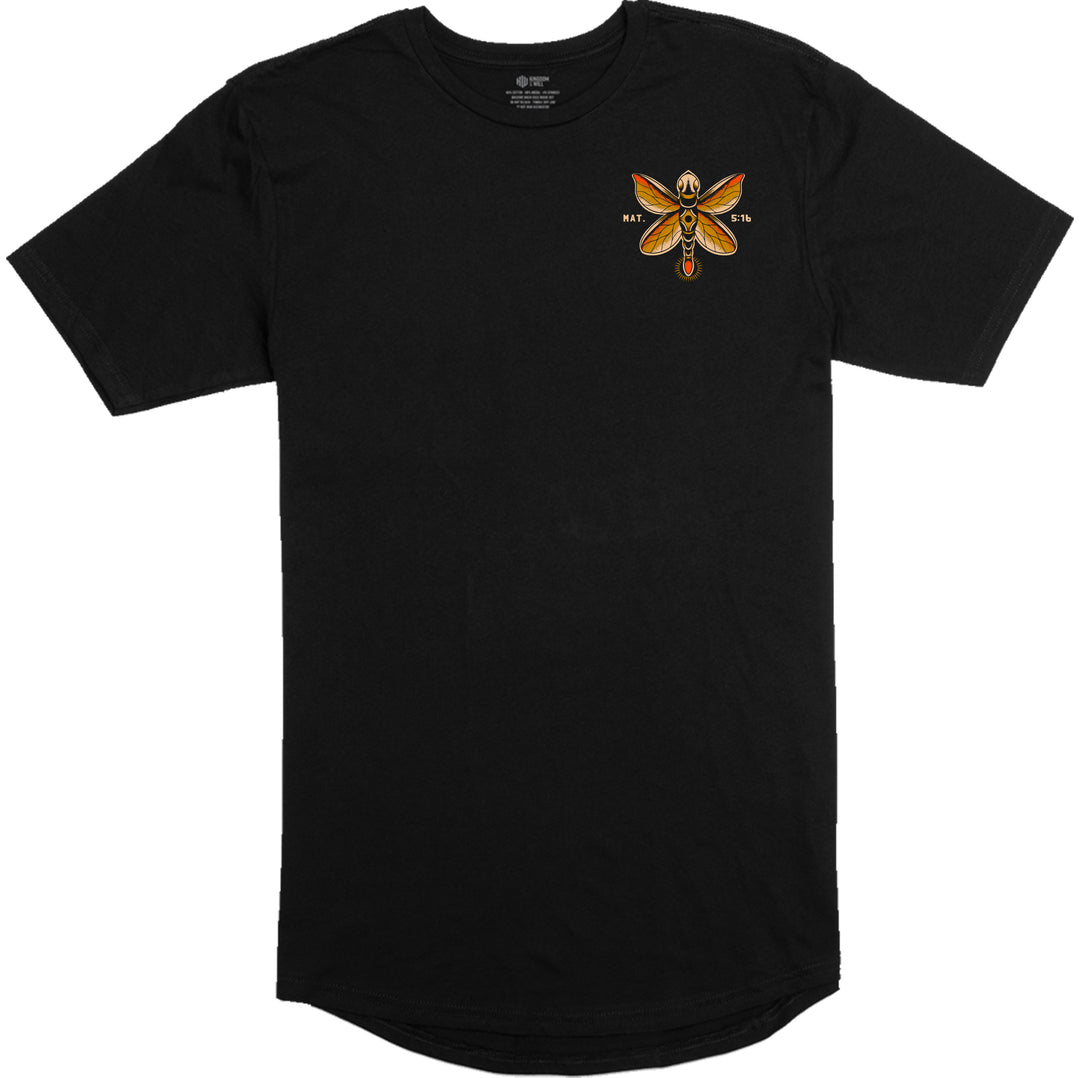 Let Your Light Shine Long Body T-Shirt (Black)