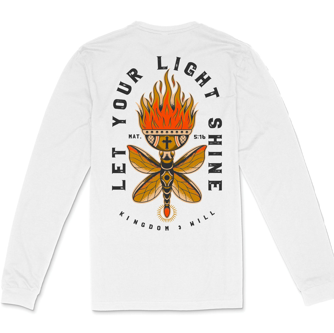 Let Your Light Shine Long Sleeve T-Shirt (White)