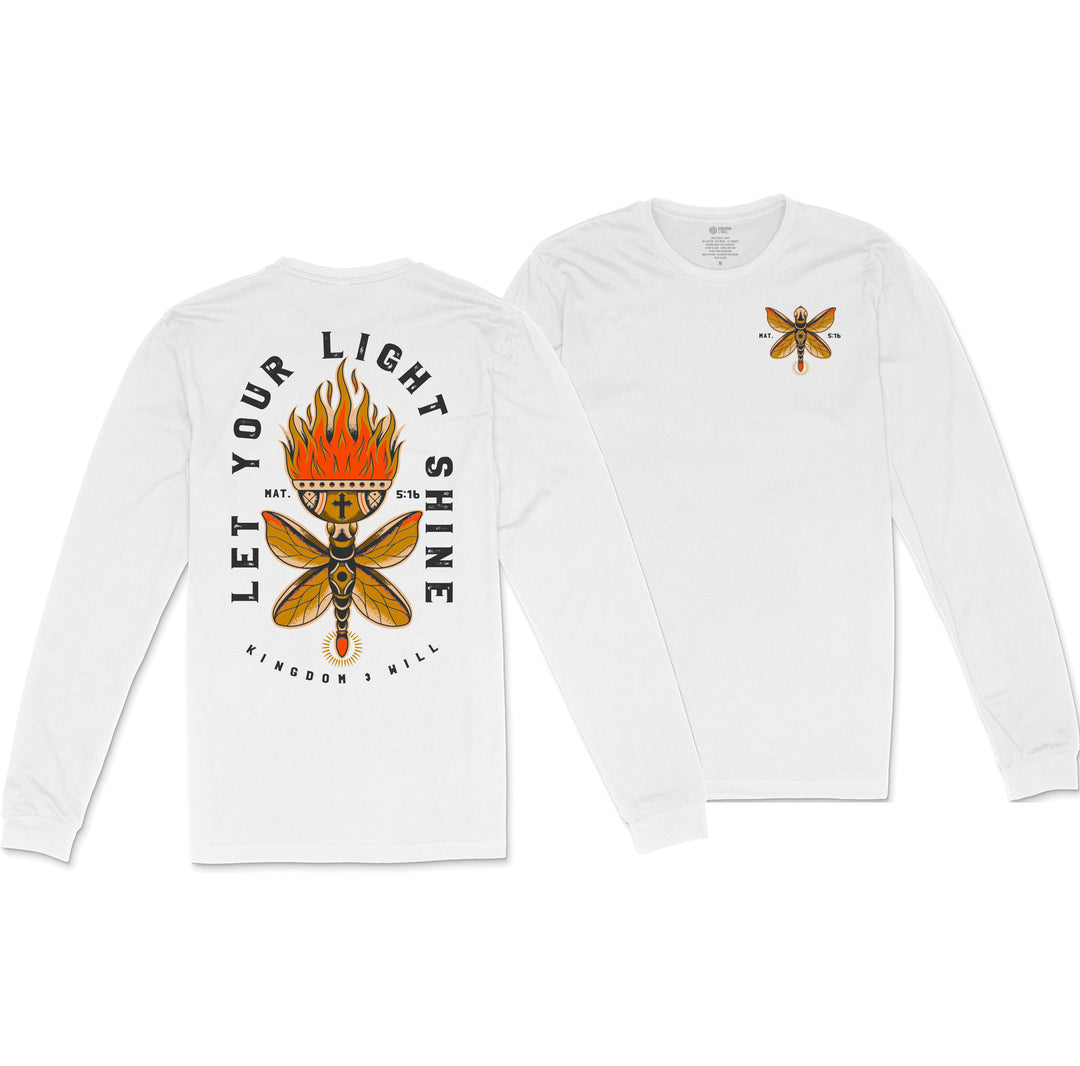 Let Your Light Shine Long Sleeve T-Shirt (White)