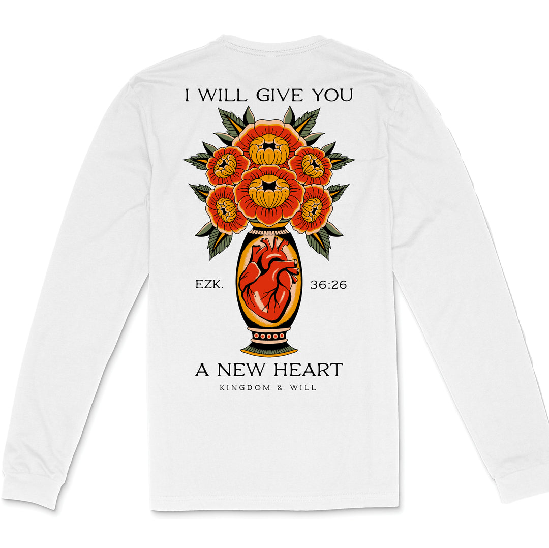 New Heart Long Sleeve T-Shirt (White)