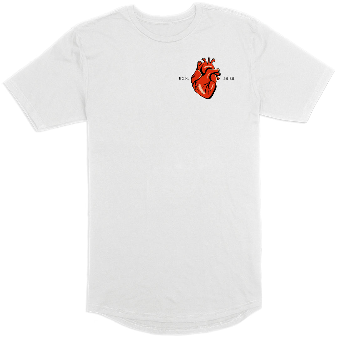 New Heart Long Body T-Shirt (White)
