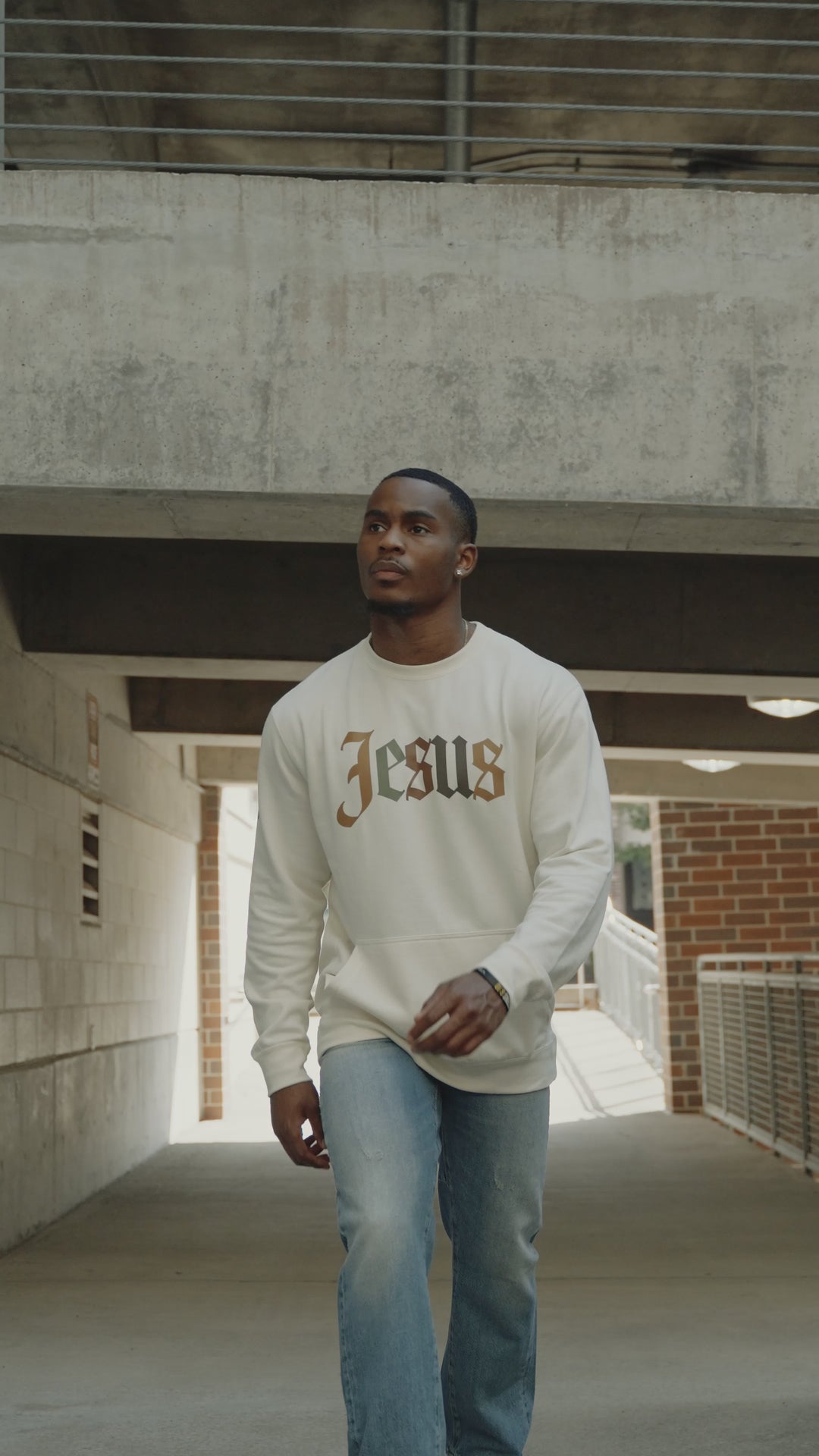 Jesus Pocket Sweatshirt (Earth)