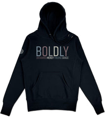 Boldly Elevated Hoodie (Black & Multi-Grain) - Kingdom & Will