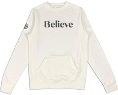 Believe Pocket Sweatshirt (Bone & Charcoal) - Kingdom & Will