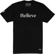 Believe T-Shirt (Black & Greige) - Kingdom & Will