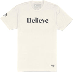 Believe T-Shirt (Bone & Charcoal) - Kingdom & Will