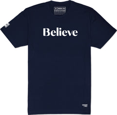 Believe T-Shirt (Navy & White) - Kingdom & Will