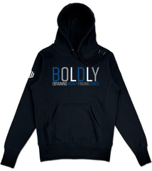 Boldly Elevated Hoodie (Black & Blue) - Kingdom & Will