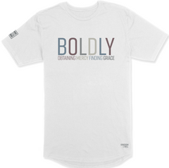 Boldly Long Body T-Shirt (White & Multi-Grain) - Kingdom & Will