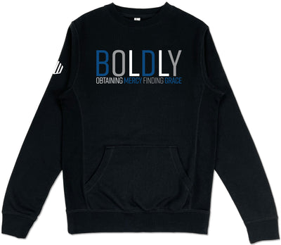 Boldly Pocket Sweatshirt (Black & Blue) - Kingdom & Will