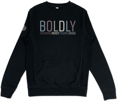 Boldly Pocket Sweatshirt (Black & Multi-Grain) - Kingdom & Will