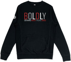 Boldly Pocket Sweatshirt (Black & Red) - Kingdom & Will