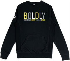 Boldly Pocket Sweatshirt (Black & Yellow) - Kingdom & Will