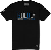 Boldly T-Shirt (Black & Blue) - Kingdom & Will