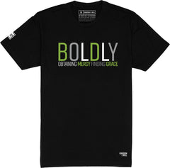 Boldly T-Shirt (Black & Green) - Kingdom & Will