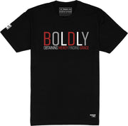 Boldly T-Shirt (Black & Red) - Kingdom & Will