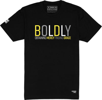 Boldly T-Shirt (Black & Yellow) - Kingdom & Will