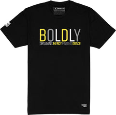 Boldly T-Shirt (Black & Yellow) - Kingdom & Will