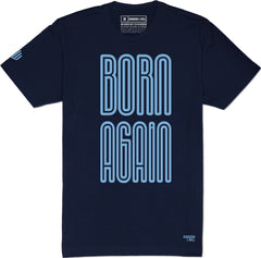 Born Again T-Shirt (Navy & Sky Blue)